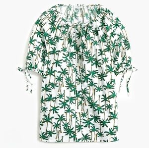 J.Crew Palm Tree Button Down Blouse XL
